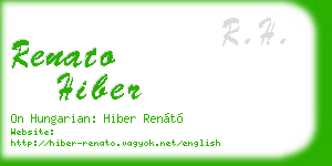 renato hiber business card